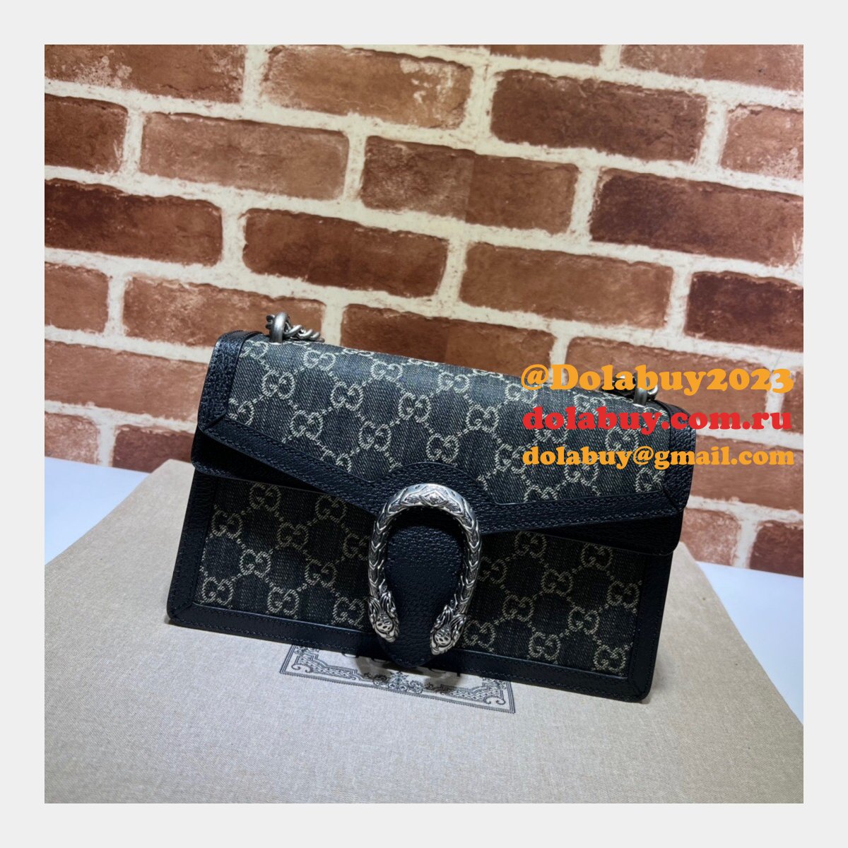 the highest quality G*u*i dionysus gg supreme shoulder bag 400249 black