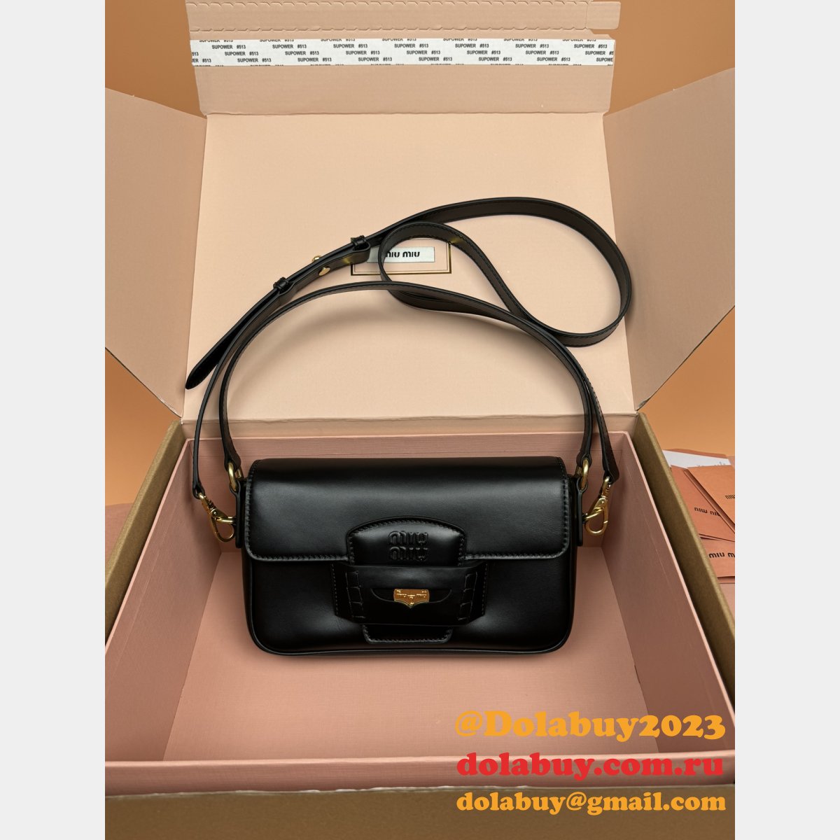 Top Quality MIU MIU 5BD270 Penny Leather Bag
