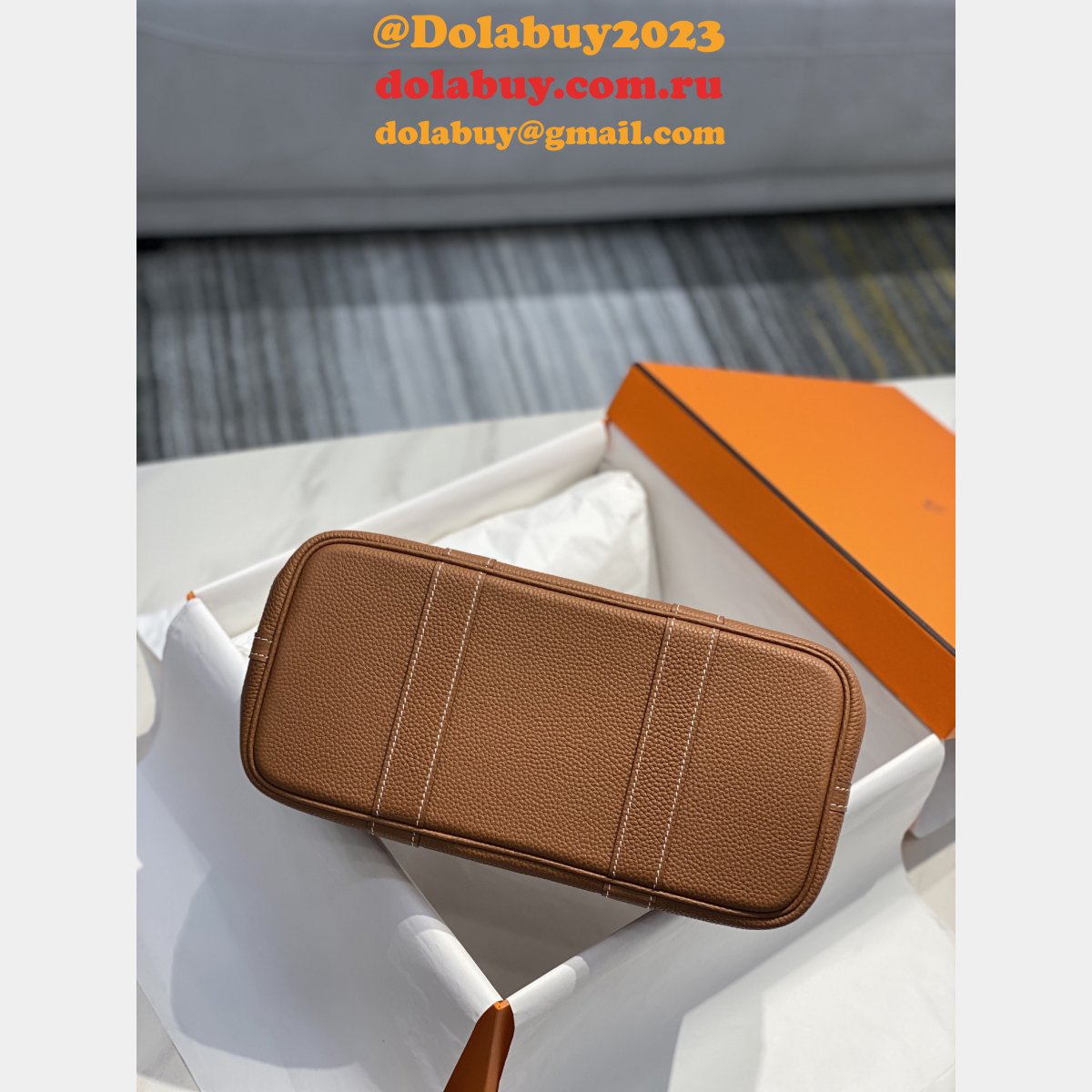 Hermes Garden Party Brown Designer Replica Handbags