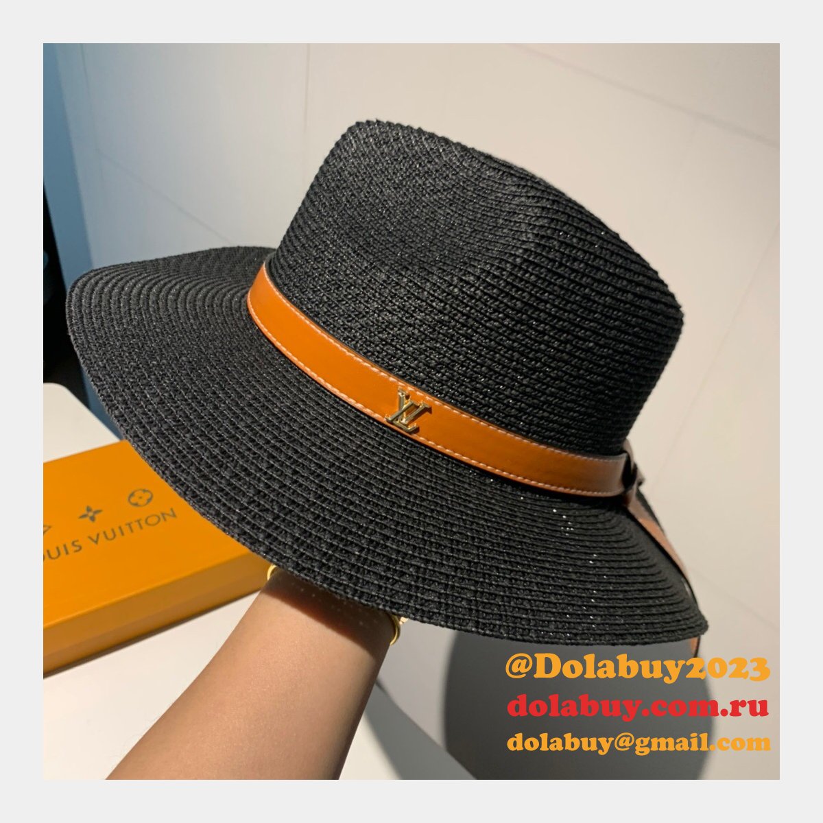 Fashion Louis Vuitton Beach classic straw hat