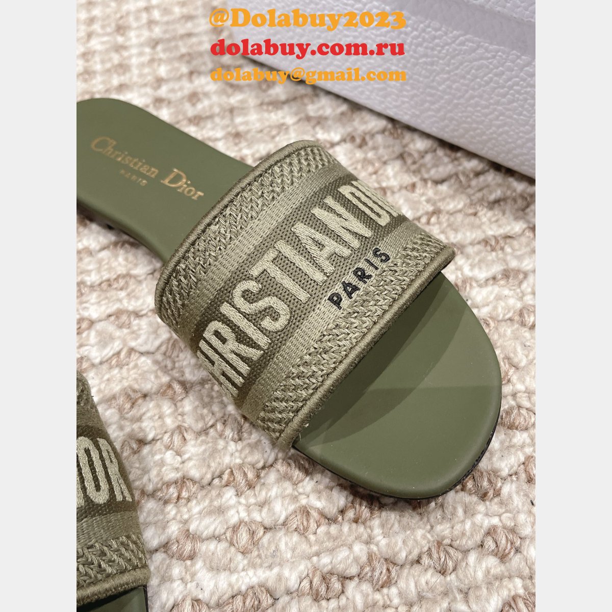 Replica Dior Flat Slipper DWAY SLIDE