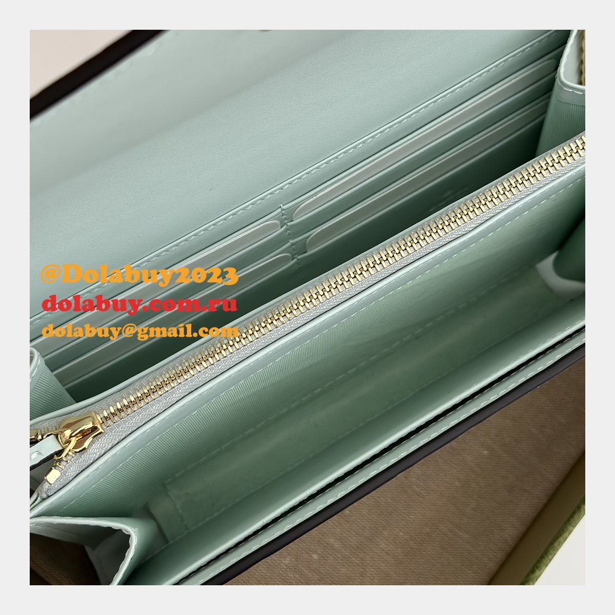 G*u*i copy gg leather chain wallet 1:1 mirror 781555 bag