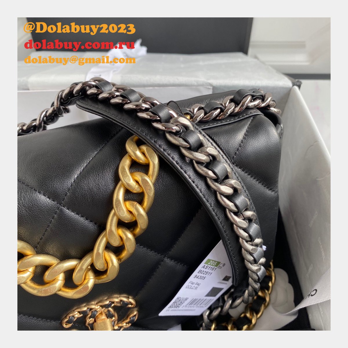 Top CC 19 Bags 2021 Black 30CM