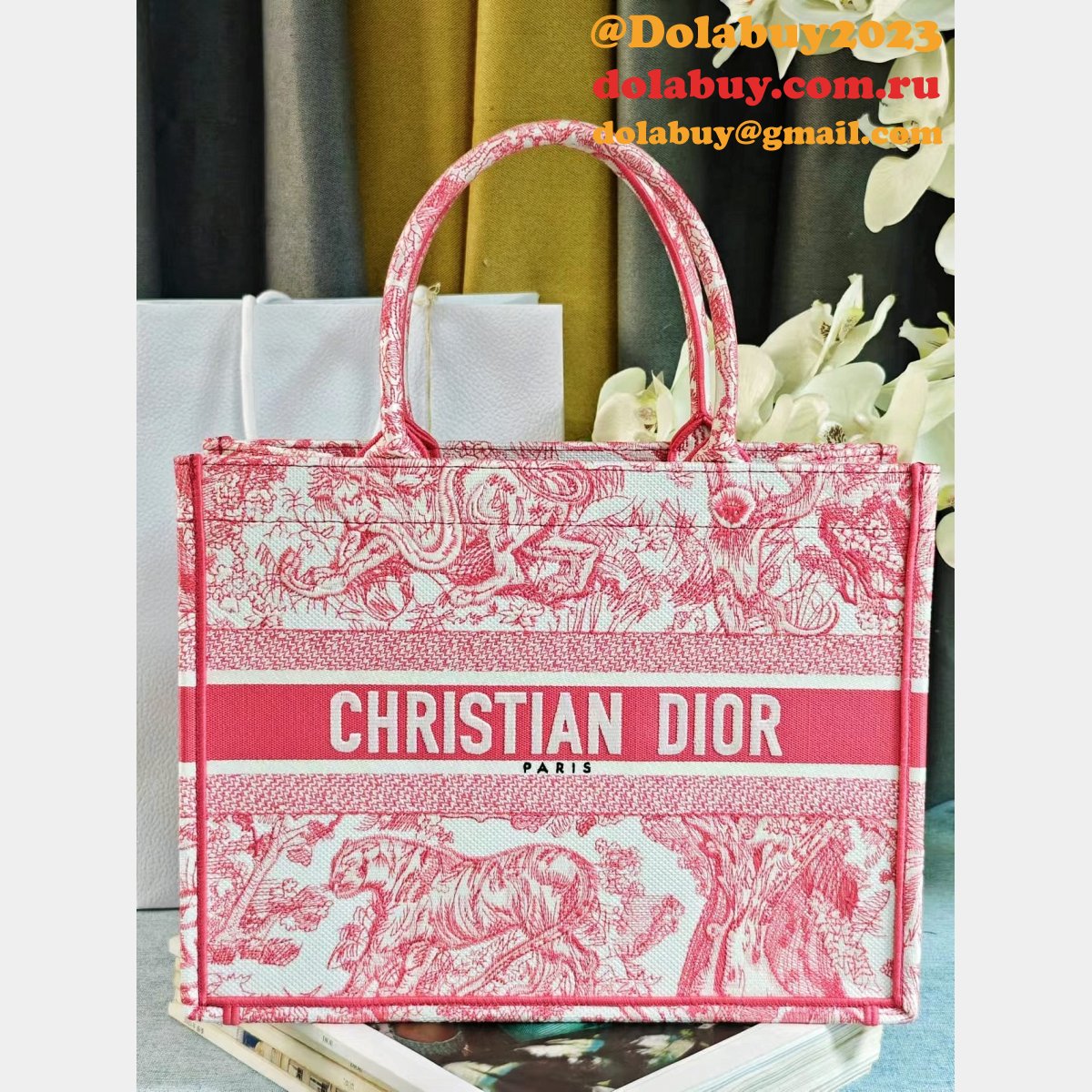Top Quality Christian Dior Paris  Reverse book Tote