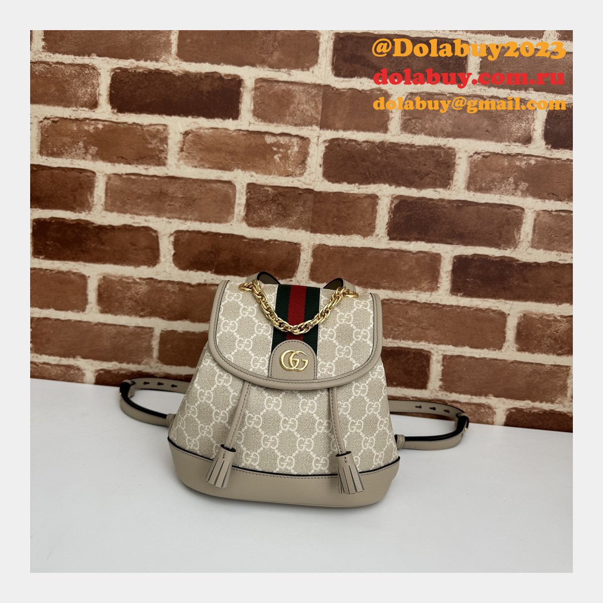 ophidia G*u*i backpack ebony supreme #795221 replica handbag