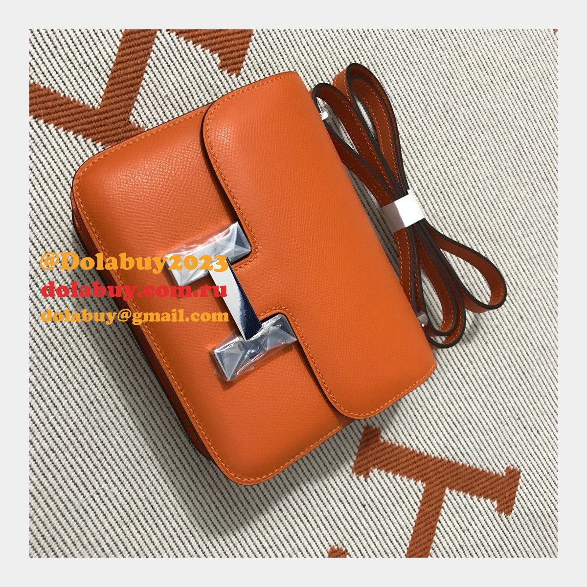 Hermes Constance Bag 18cm Epsom Leather Orange