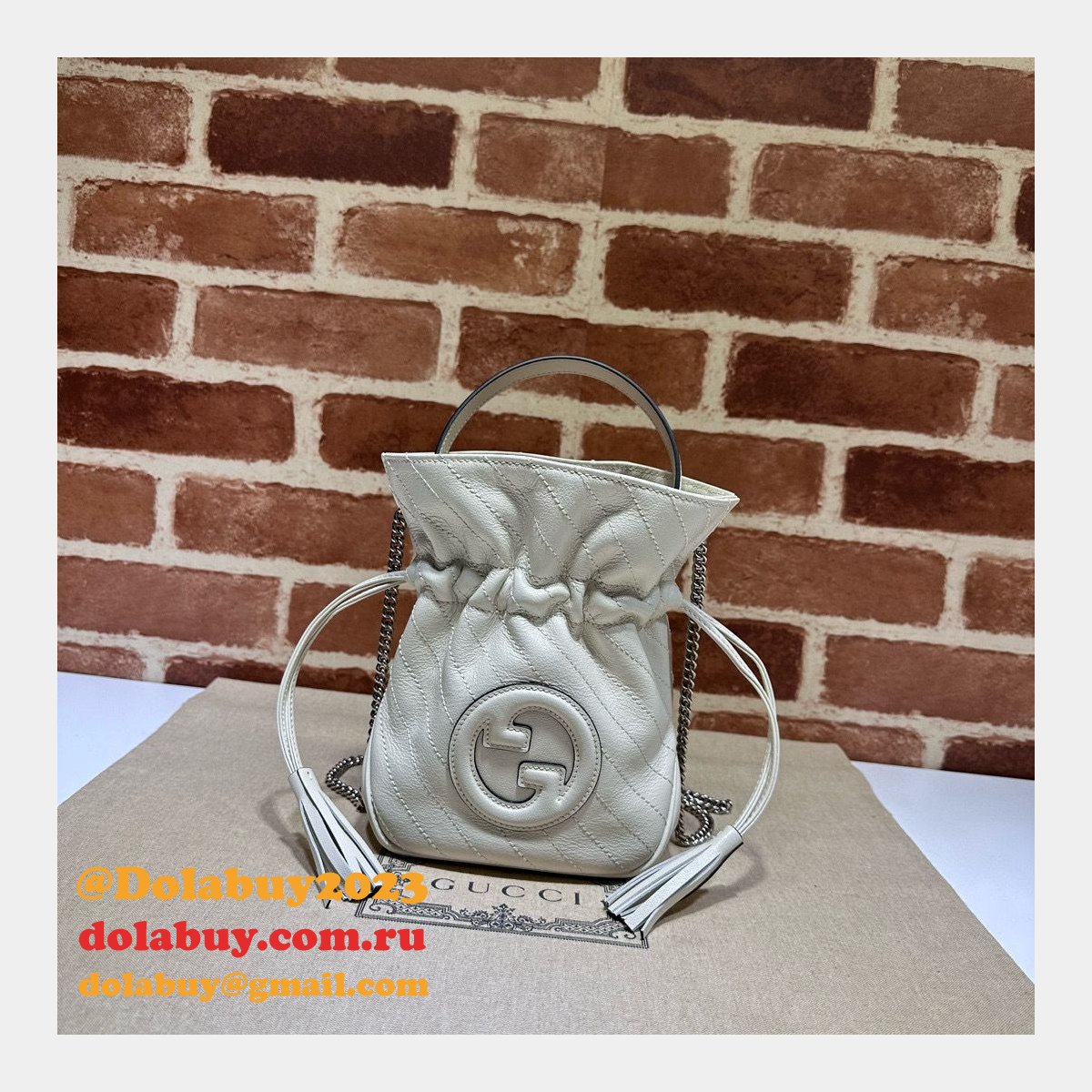 top quality G*u*i blondie mini backet bag 760313 replica