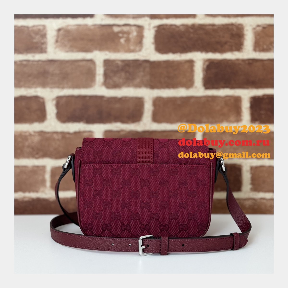 G*u*i duplicate mini gg crossbody 802100 top quality red bag