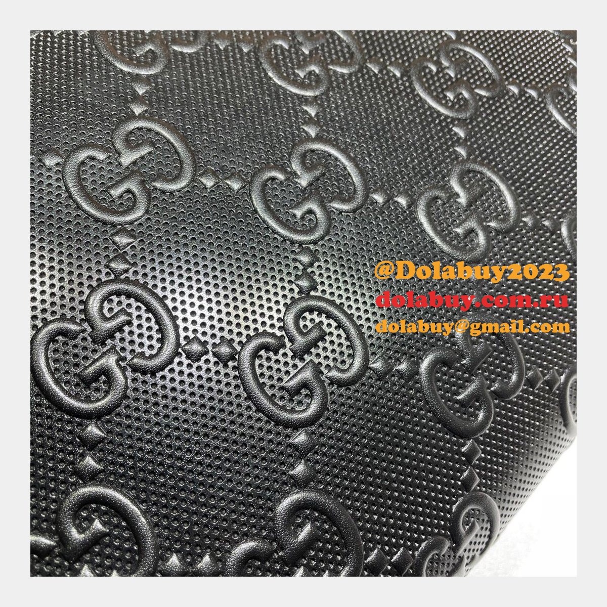 G*u*i replica black gg embossed mini 625568 bag