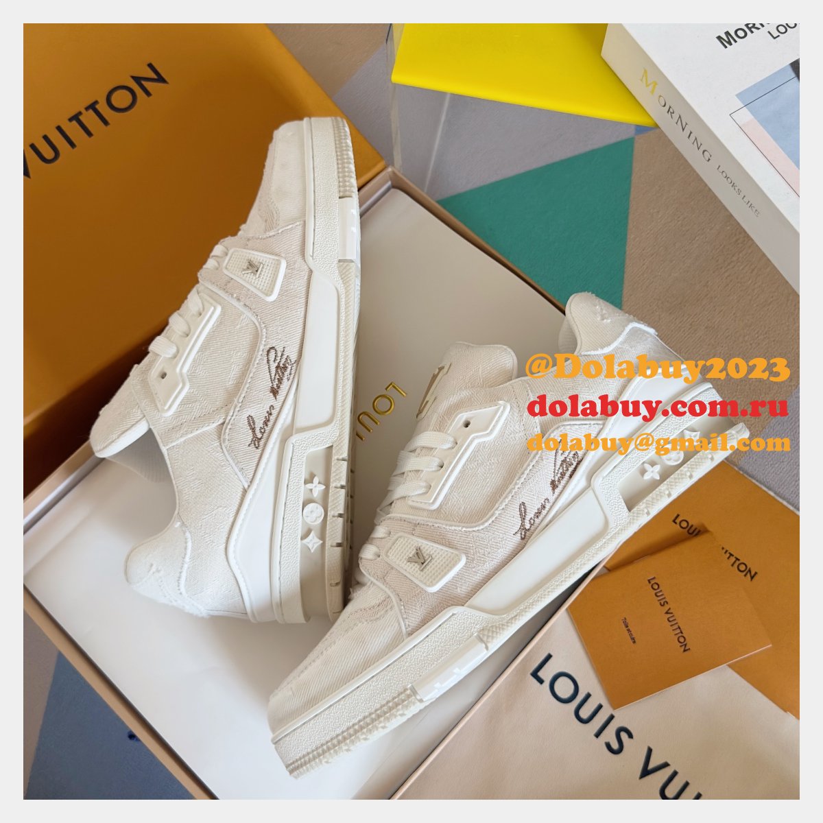Top Quality LV Knockoff Shoes Trainer Sneaker Wholesale