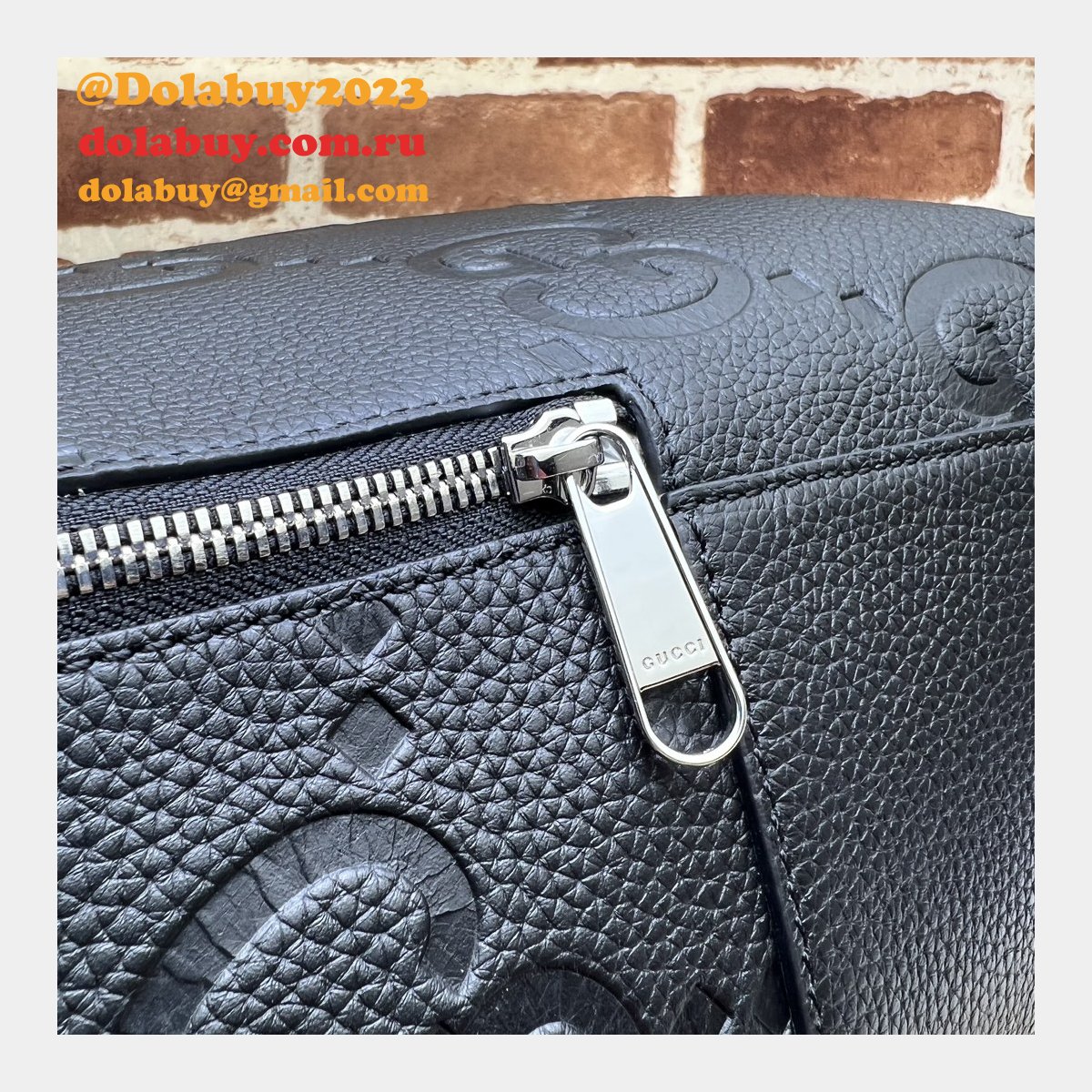 G*u*i black inspired 766932 jumbo gg backpack fake top quality