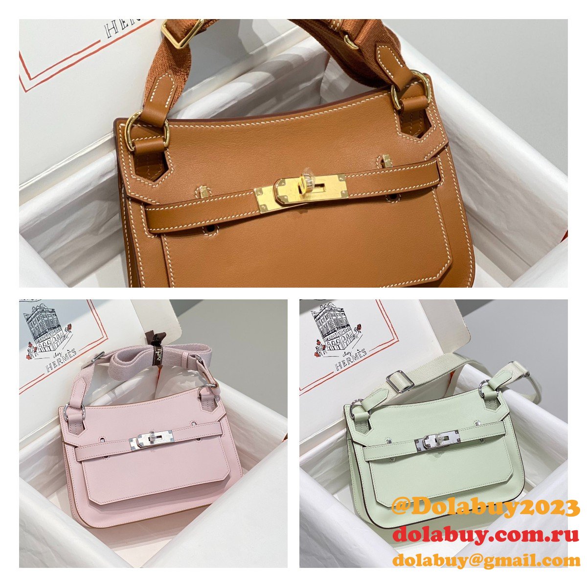 Luxury hermes jypsiere mini calf leather bag