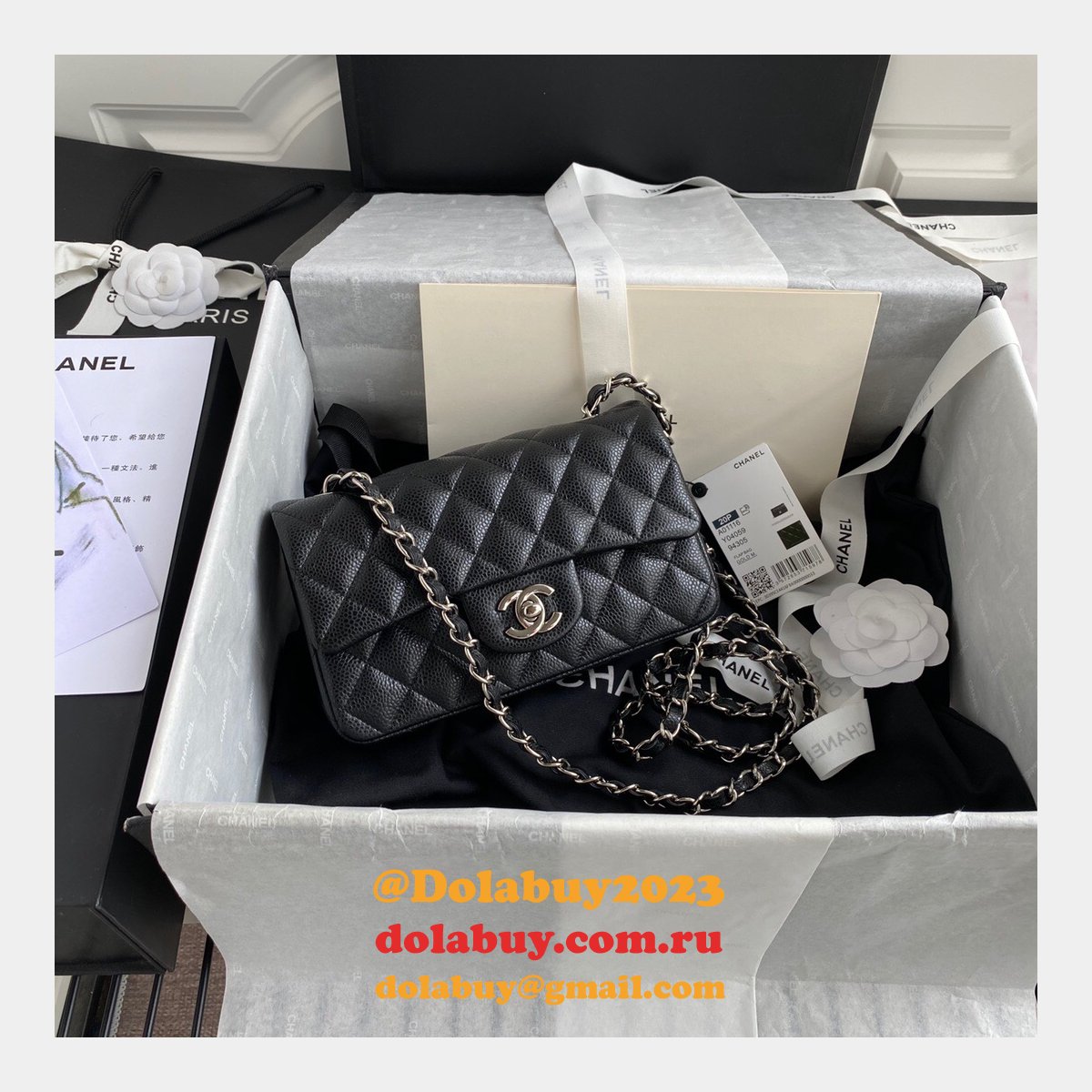 High Quality CC CF 20CM Flap classic flap Black bag