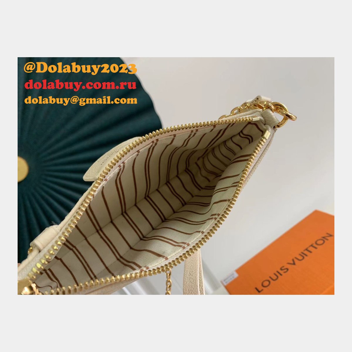 Louis Vuitton Wholesale M81066/M80349 Small Leather Goods Easy Pouch On Strap