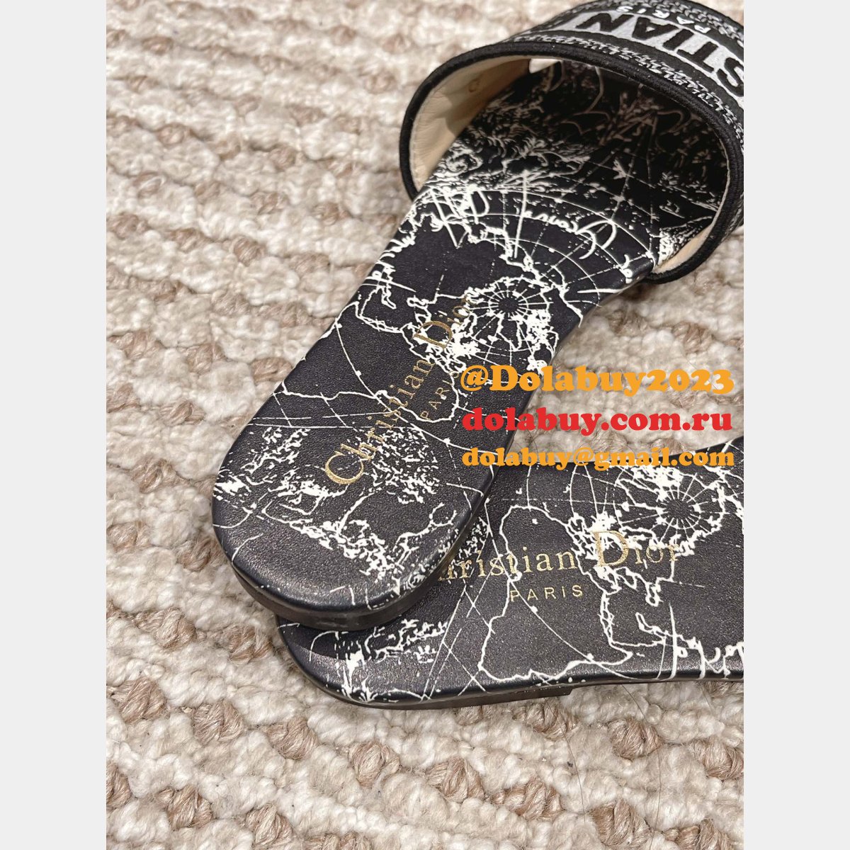 Replica Dior Flat Slipper DWAY SLIDE