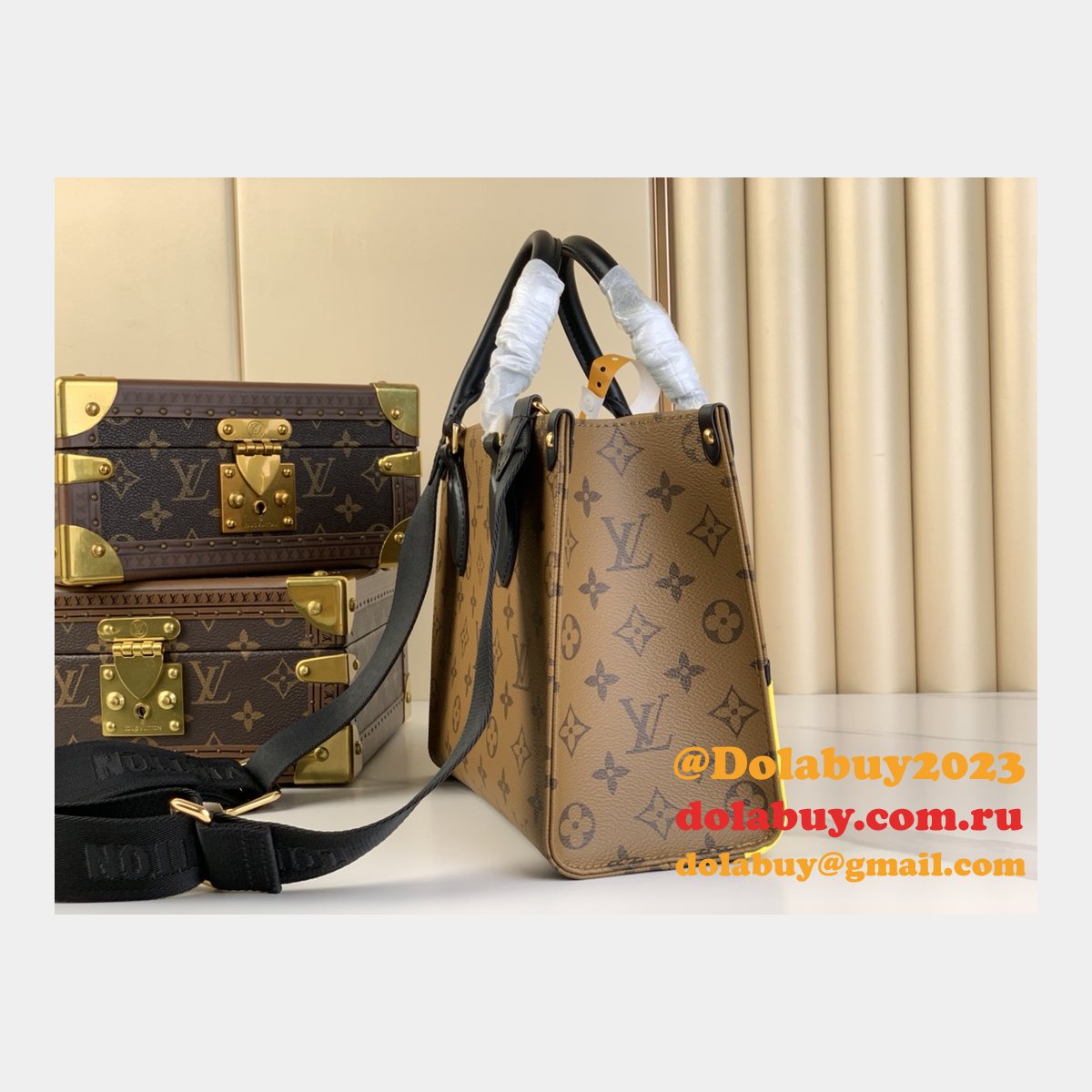 Perfect Louis Vuitton Inspired M47199 Shop OnTheGo Bag