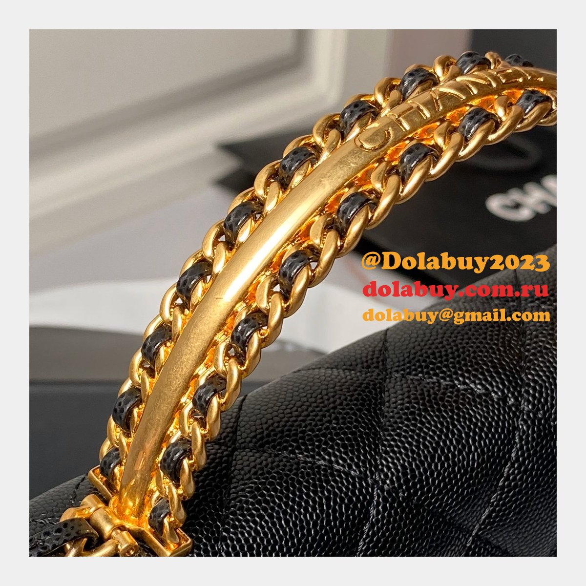 Best Top Wallet On Chain 1:1 Mirror AP4062 Black Replica Bag