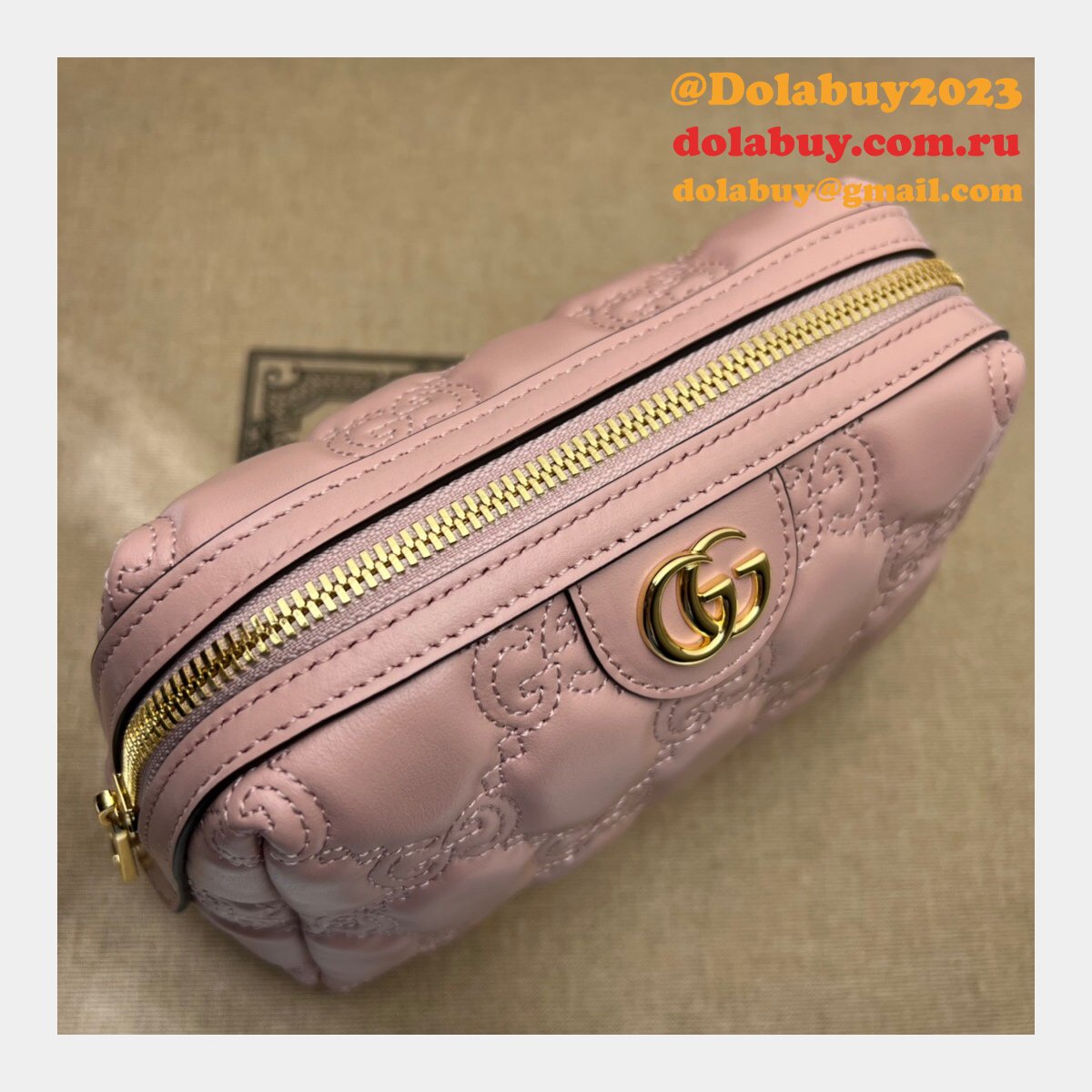 designer G*u*i gg matelassé beauty 726047 case bag