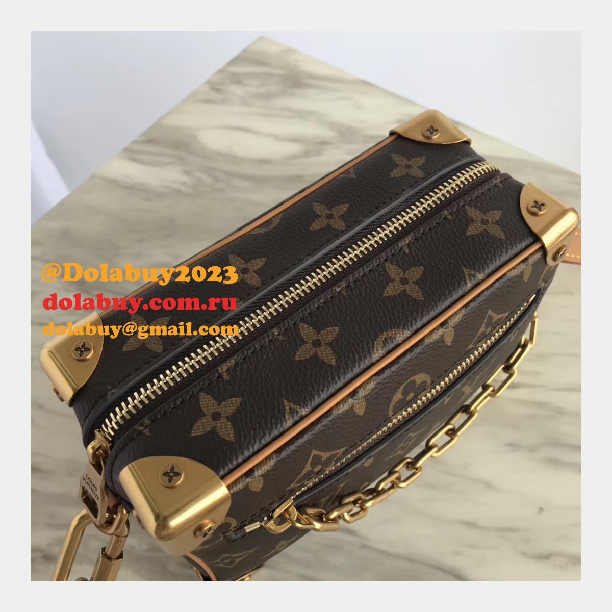 Replica Louis Vuitton Mini Soft Trunk Monogram Other in M68906 Brown