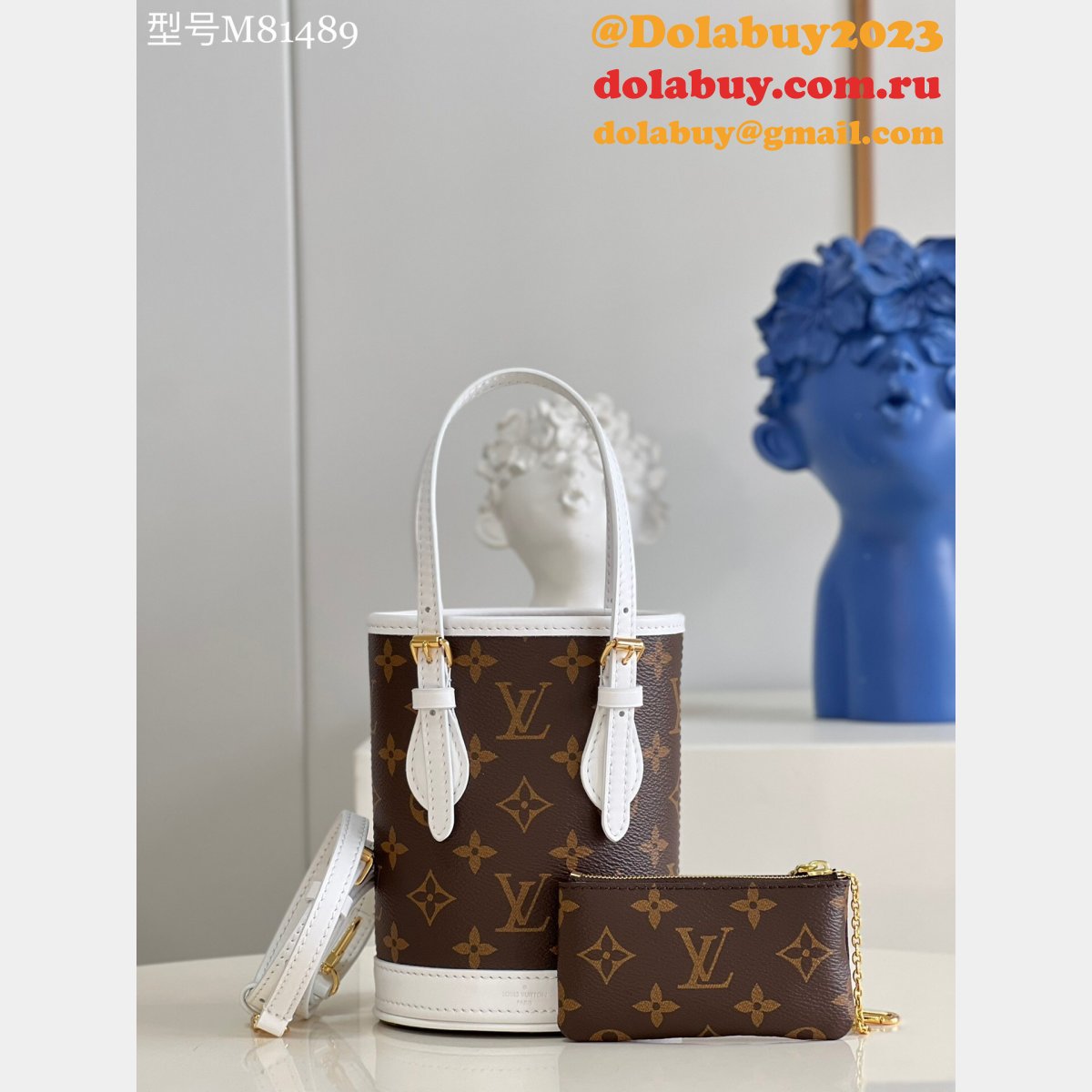 Buy Best High-Quality AAA Louis Vuitton Nano Bucket Monogram M81489 Bag