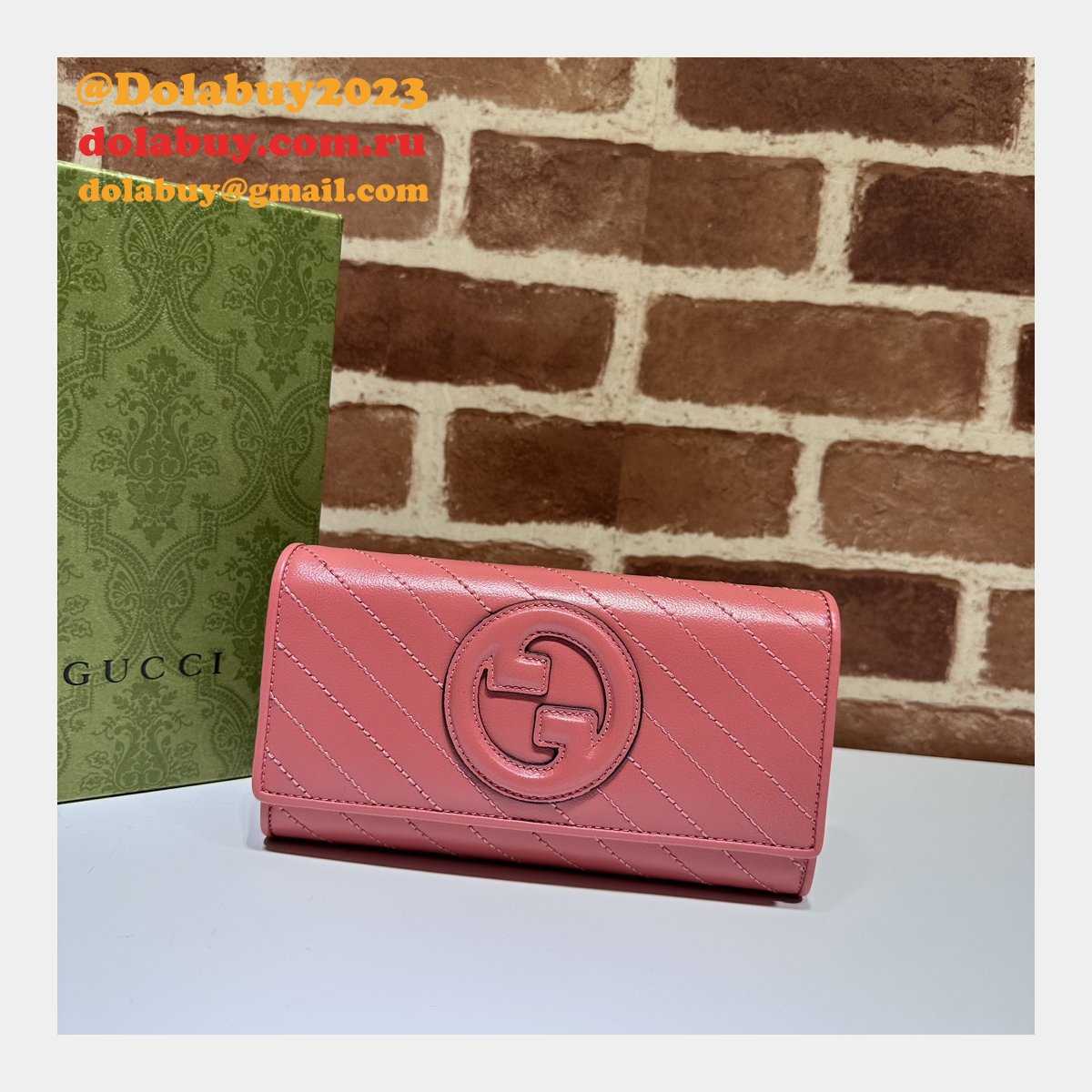 G*u*i replica blondie continental wallet 1:1 mirror 760302 bag