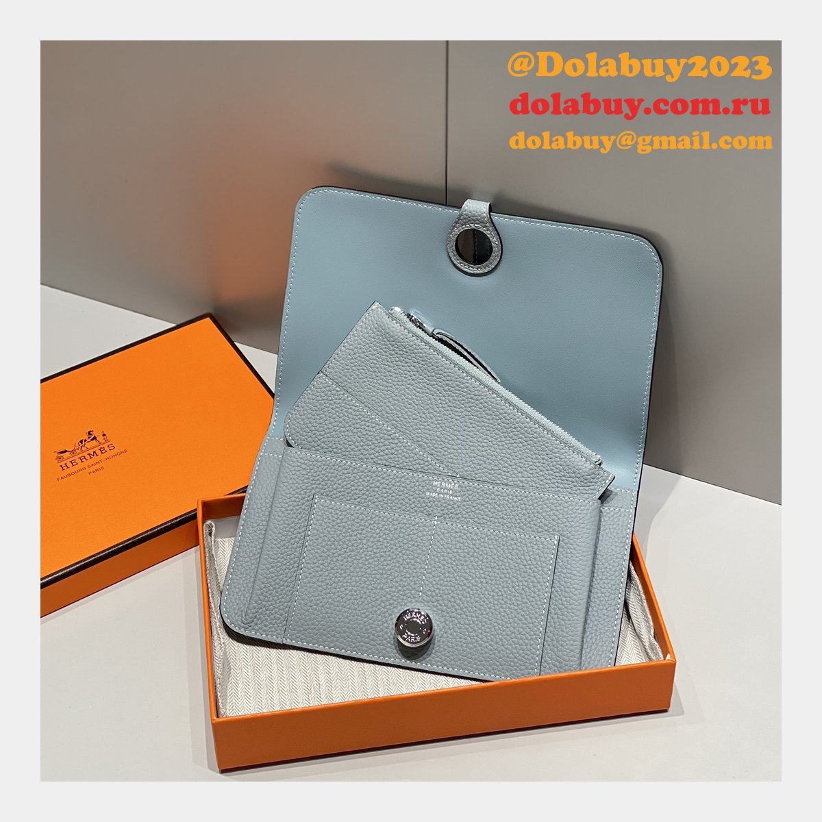 Luxury 1:1 Mirror Hermes Togo Passport Holder