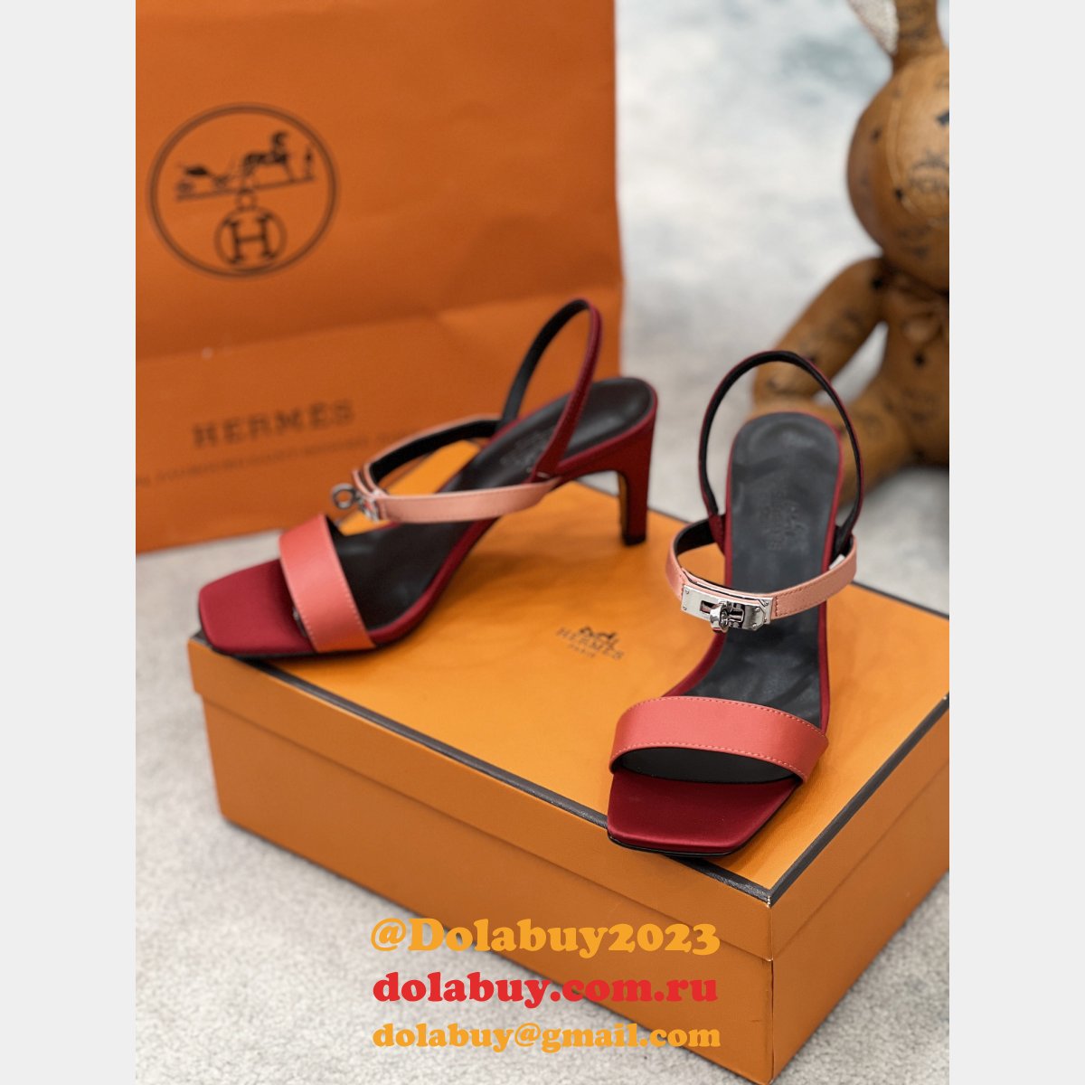 Perfect Summer Hermes Oran Sandals Slippers Heel Replica Shoes