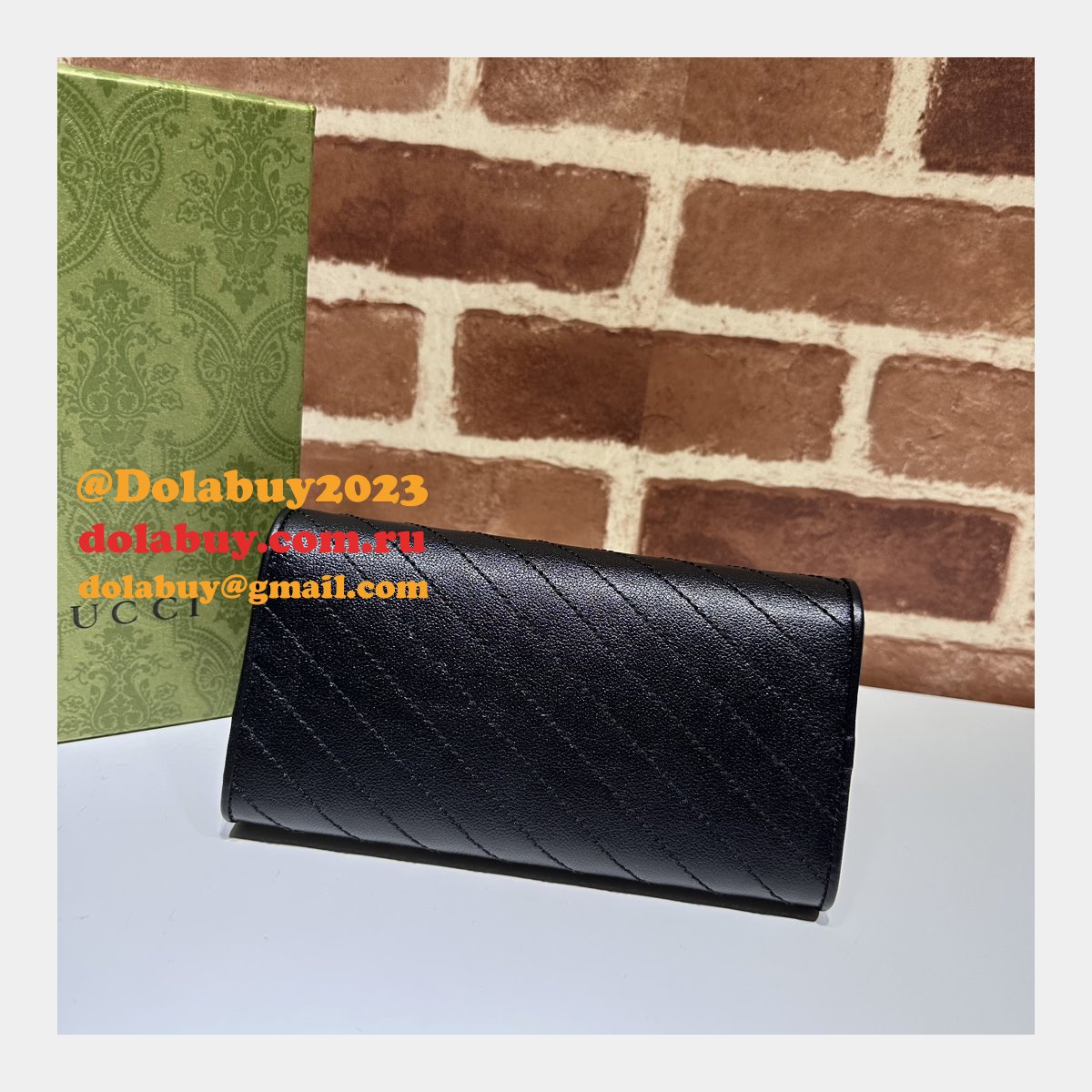 G*u*i replica blondie continental wallet 1:1 mirror 760302 bag