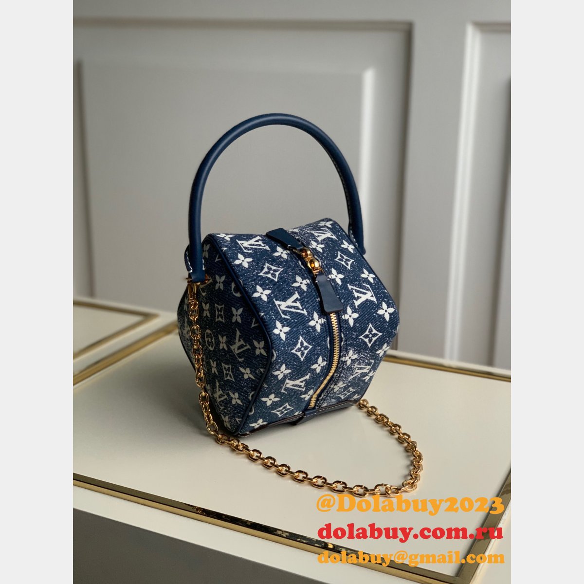 Copy AAA+ Louis Vuitton Replicas Square Bag M59611 Blue
