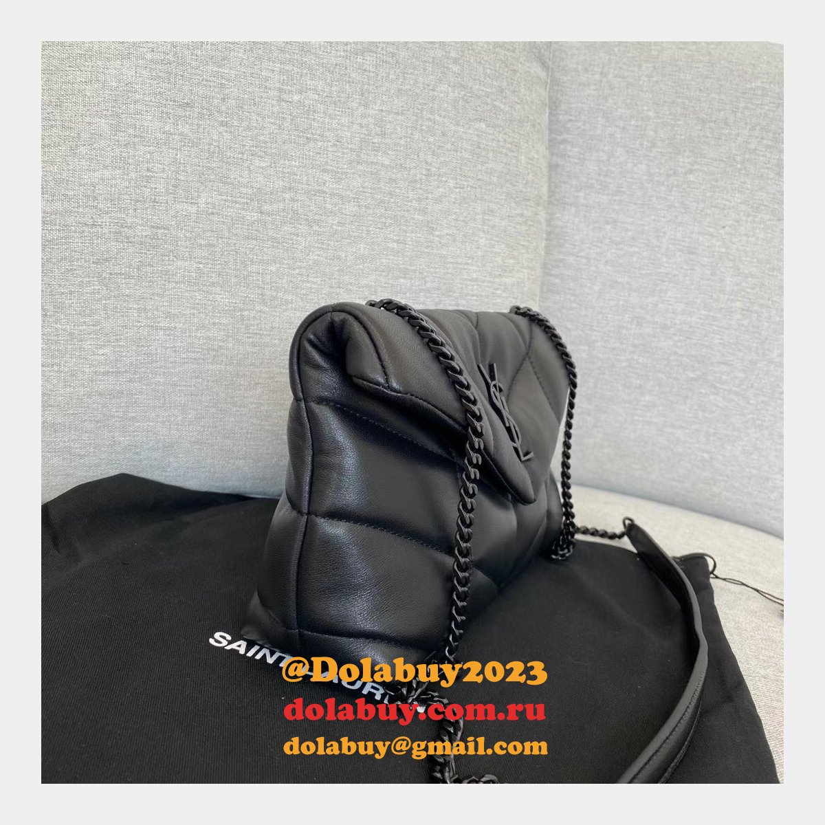 Top Quality best YSL LOULOU PUFFER HANDBAG 23cm