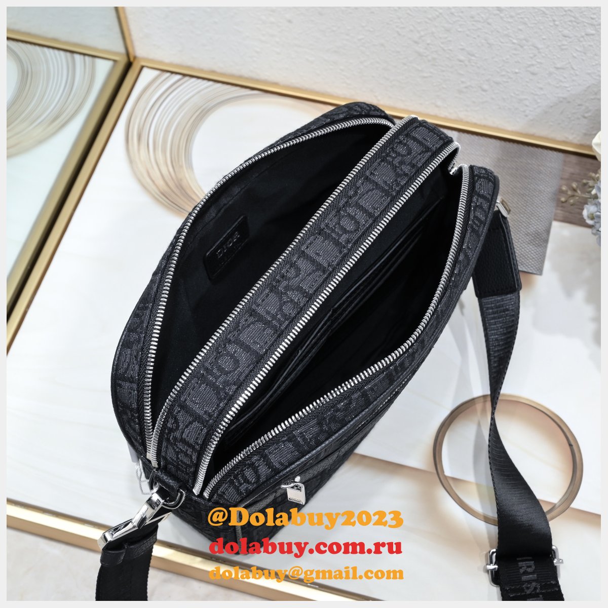 High Quality Replica UA Christian Dior Safari Messenger Mens Bag