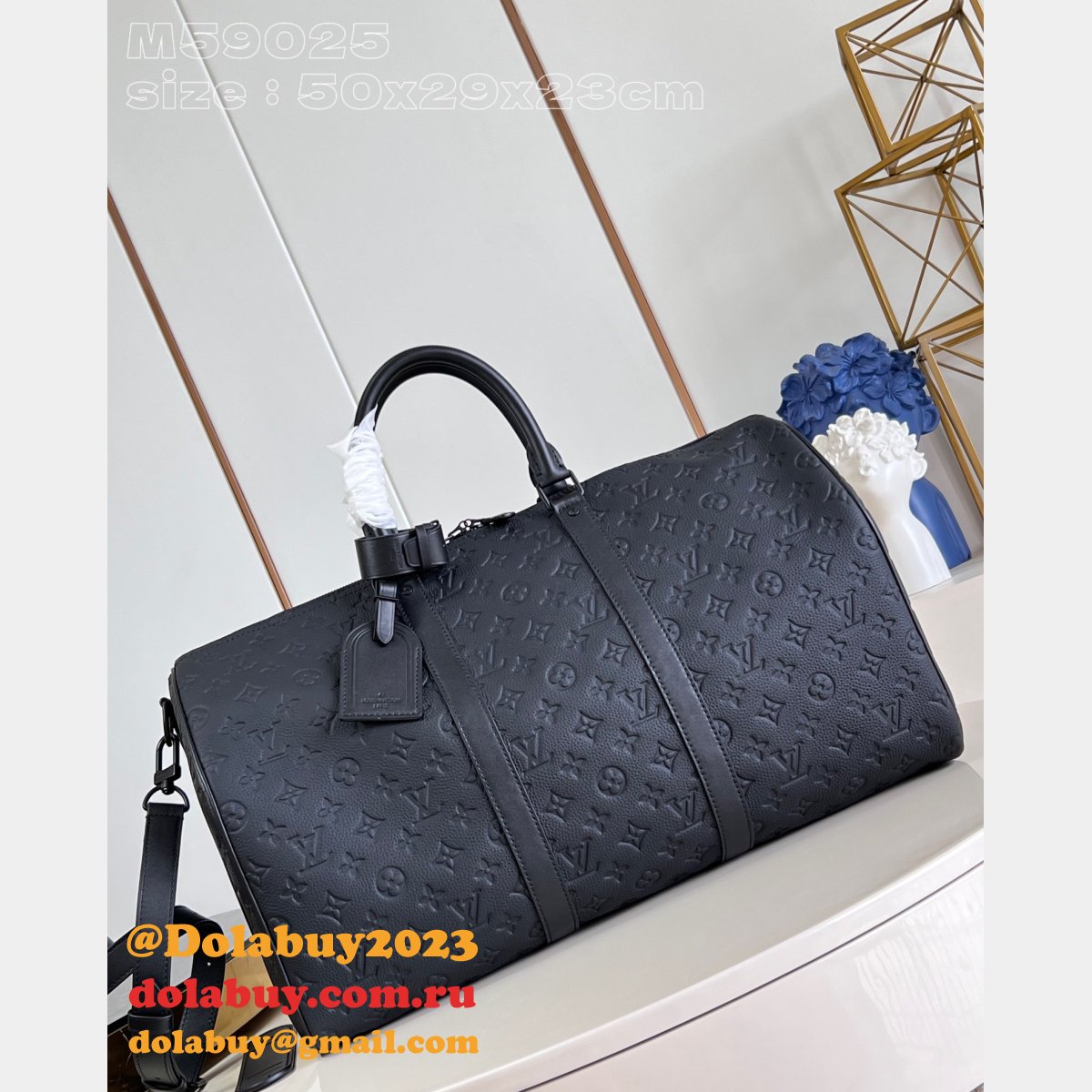 Louis Vuitton M59025 Inspired Keepall Bandoulière 50 Monogram Taurillon Bag
