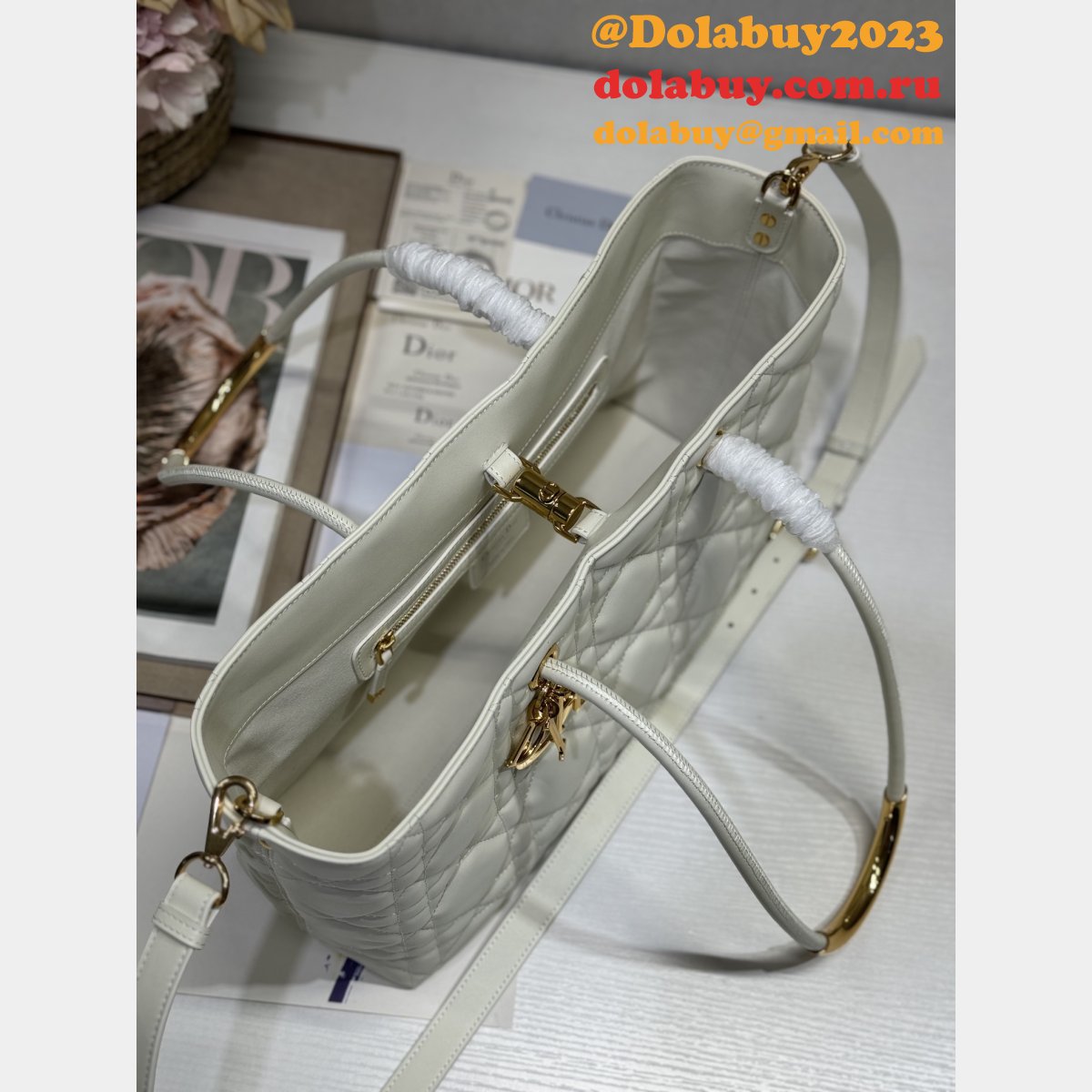 Fashion Dior Toujours 1:1 Mirror Tote 1166 Replica Bag