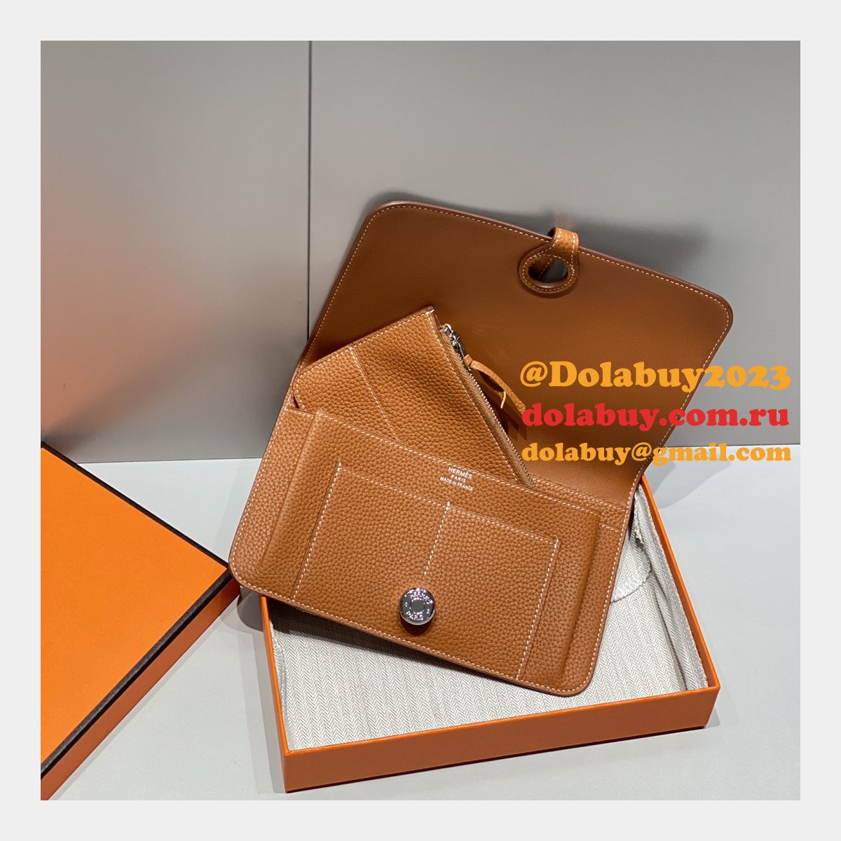 Luxury 1:1 Mirror Hermes Togo Passport Holder