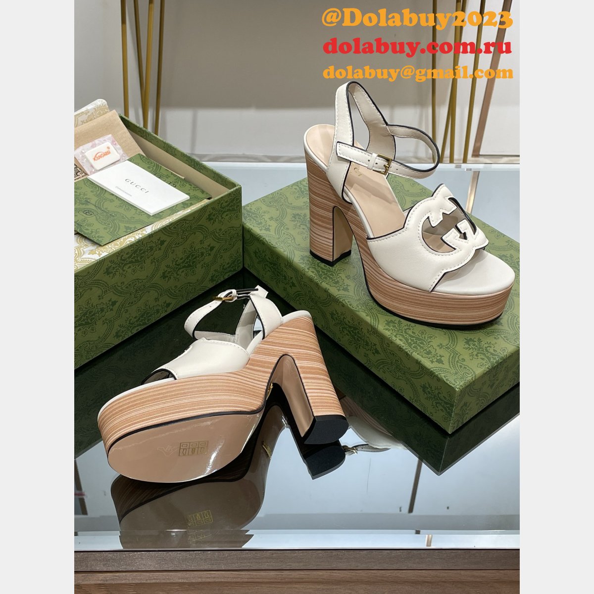 perfect G*u*i cheap replica cutout sandals shoes on 2023 sale