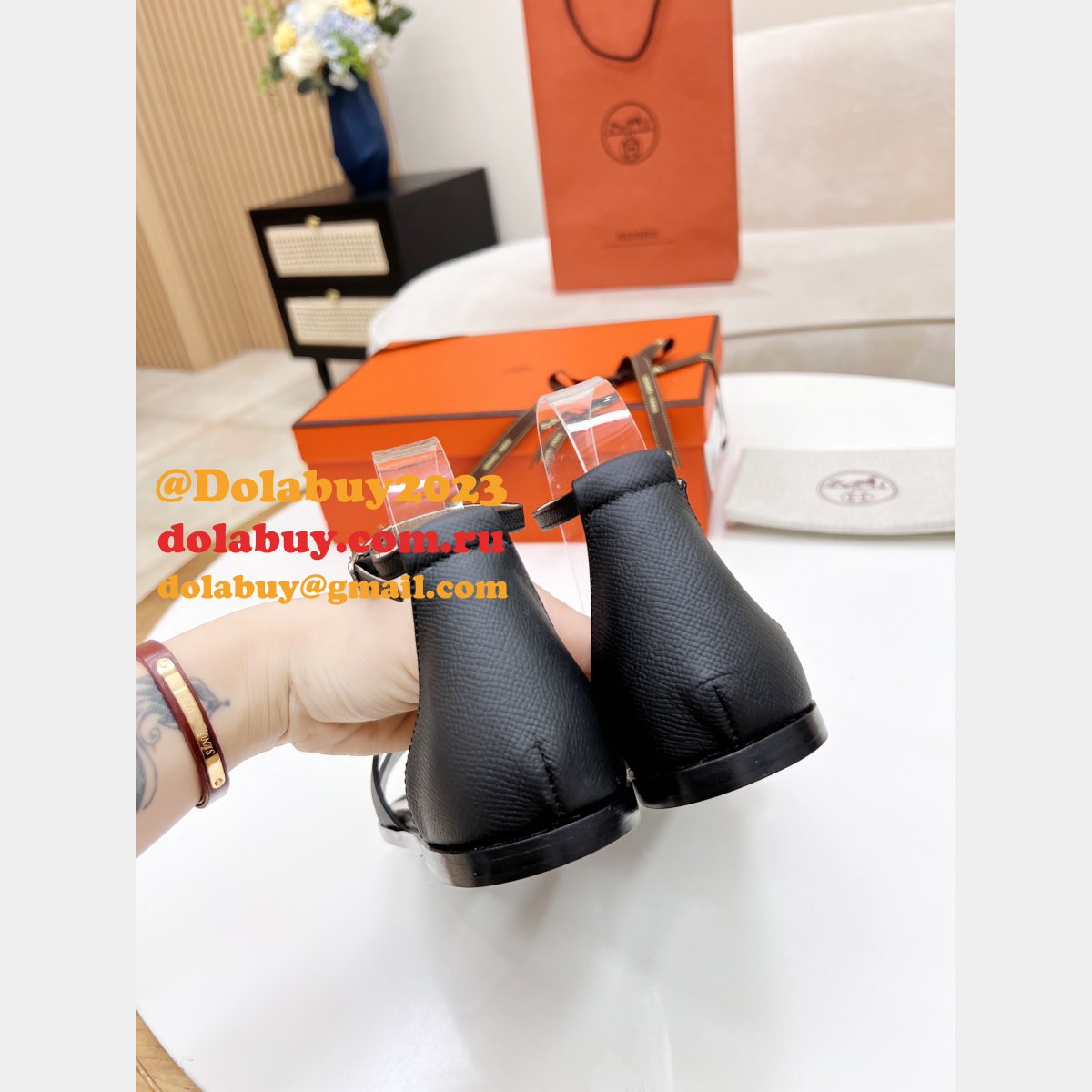BEST HERMES SANTORINI EPSOM SANDALS 2024