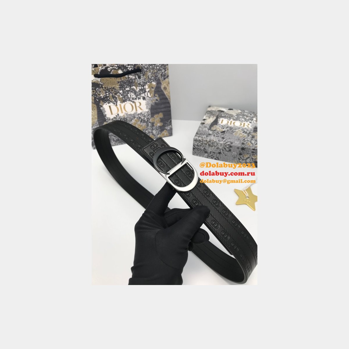 Top Quality CHRISTIAN DIOR 35MM 7 Star BELT