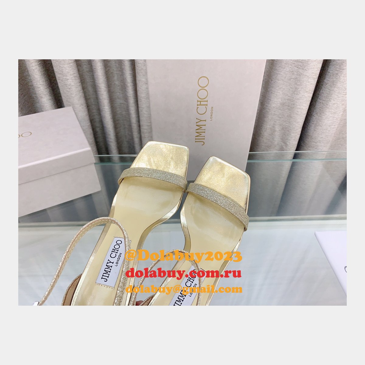 Replica Jimmy Choo Alva Suede Sandals 1:1 Mirror Heel 8.5 cm Shoes