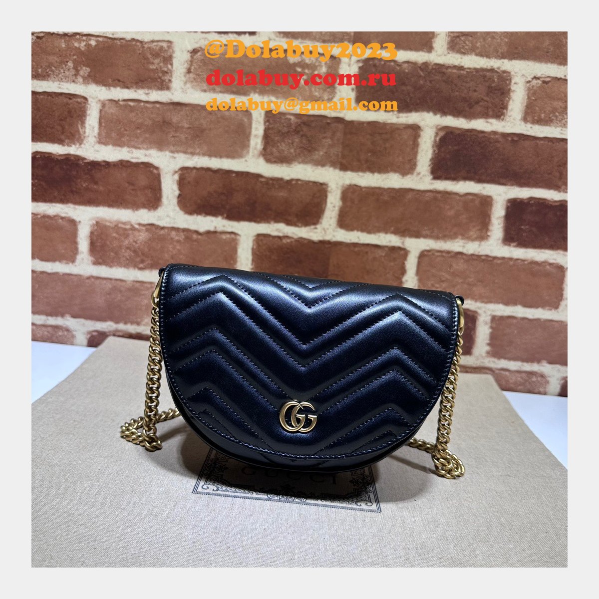 offers 1:1 replica G*u*i gg marmont 746431 matelassé chain bag