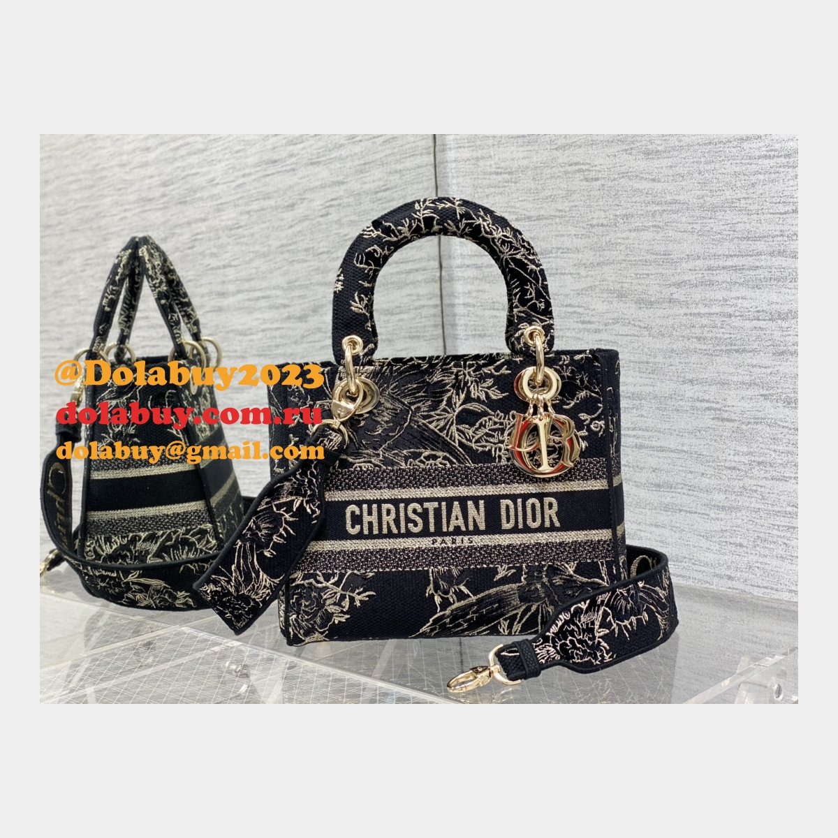 Perfect 1:1 Christian Dior Replicas Lady Best 24CM Black Bag