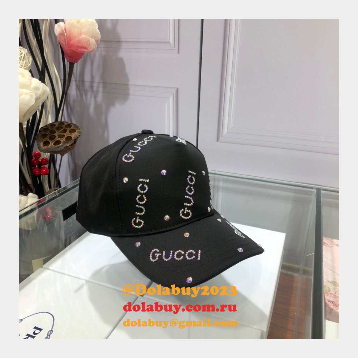 fashion g*u*i with Di*m*nd logo baseball cap