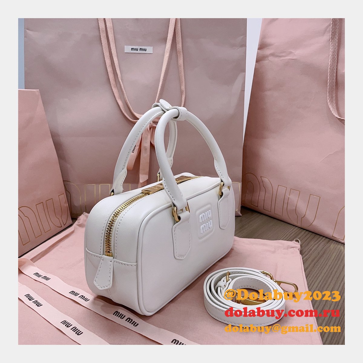 Wholesale Miu Miu Arcadie Leather Bag 5BB142
