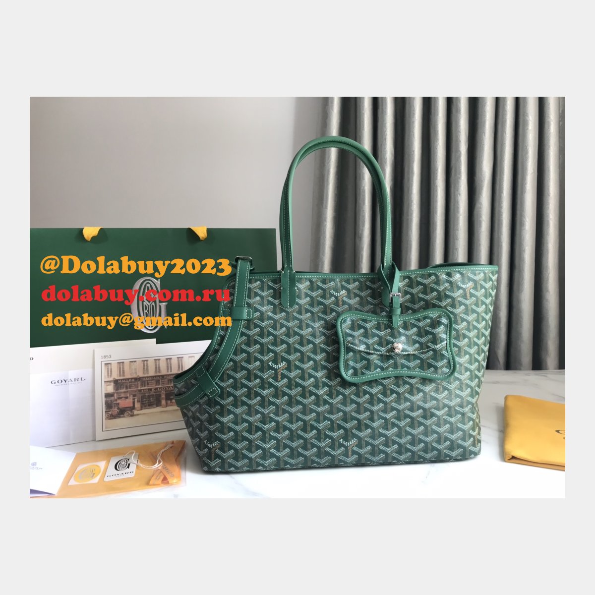 Fashion Goyard Chien Gris & Pocket Pet bag