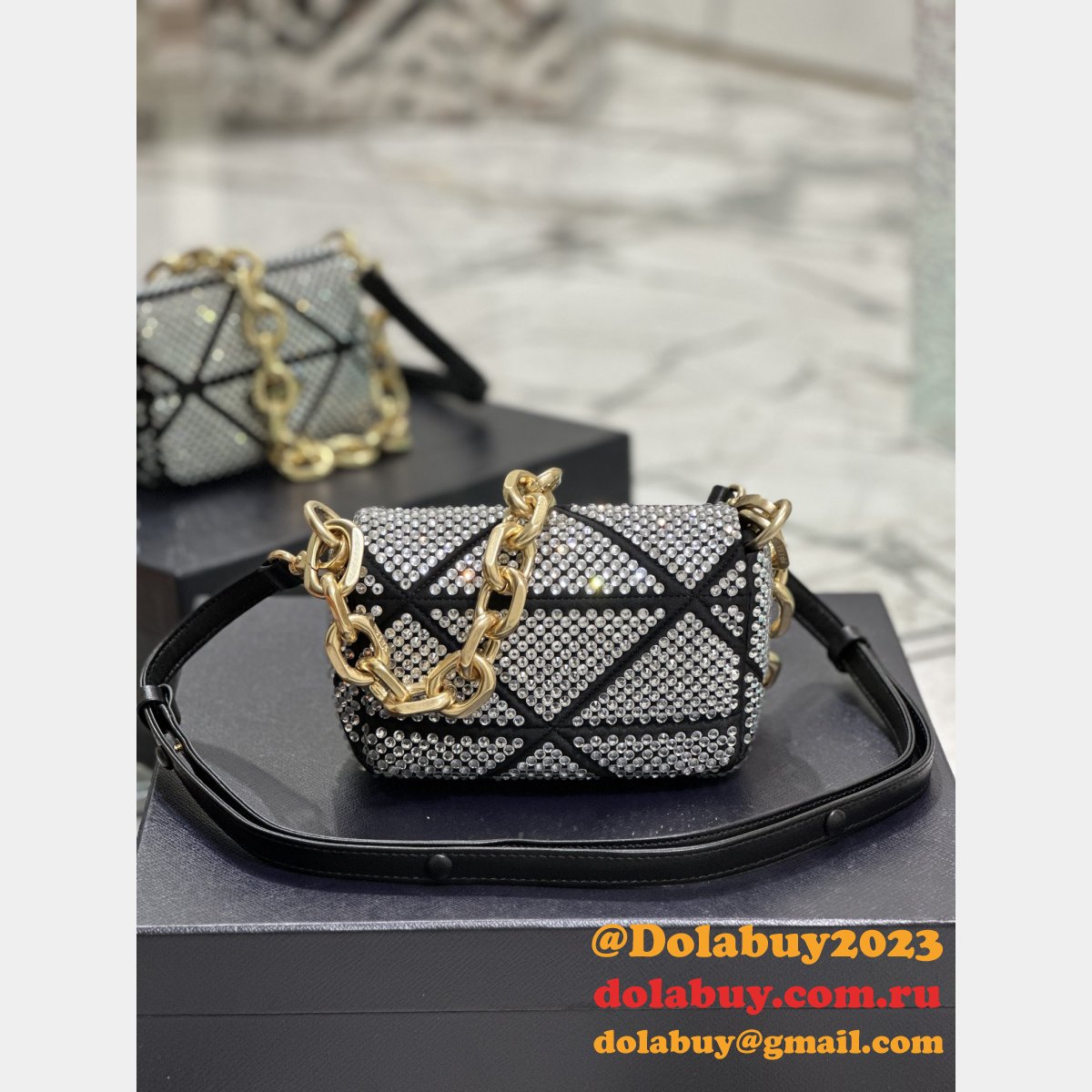 Best High-Quality Party Prada Replica Fashion 1BD329 Handbag