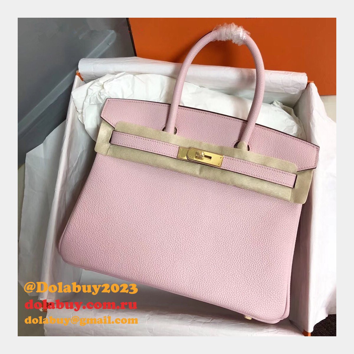 Hermes Birkin 35cm Togo leather Handbags Pink