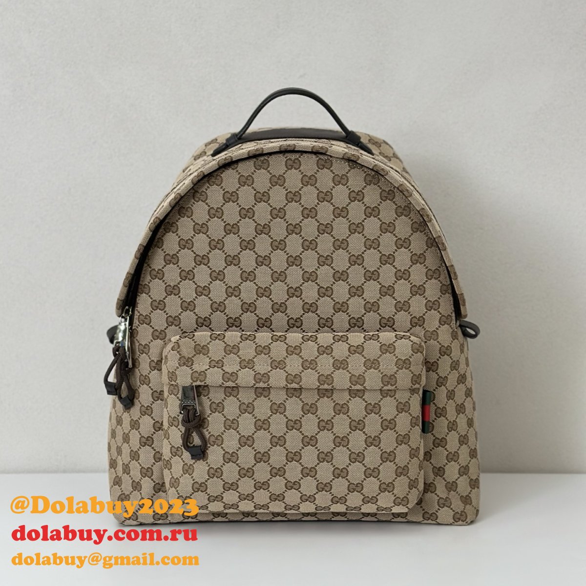 G*u*i medium gg backpack with web men 824624 replica bag