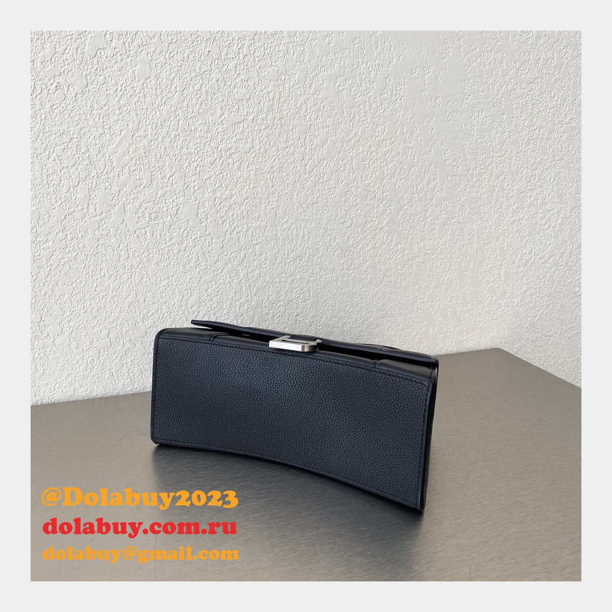 The Best Affordable Balenciaga Knock off Lychee Pattern Hourglass 19/23cm Bag