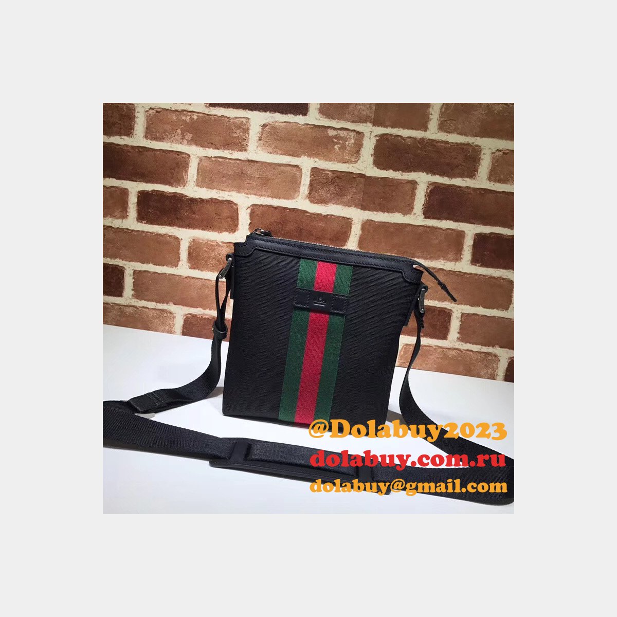 top quality G*u*i web gg supreme flat messenger replica 471454 bag