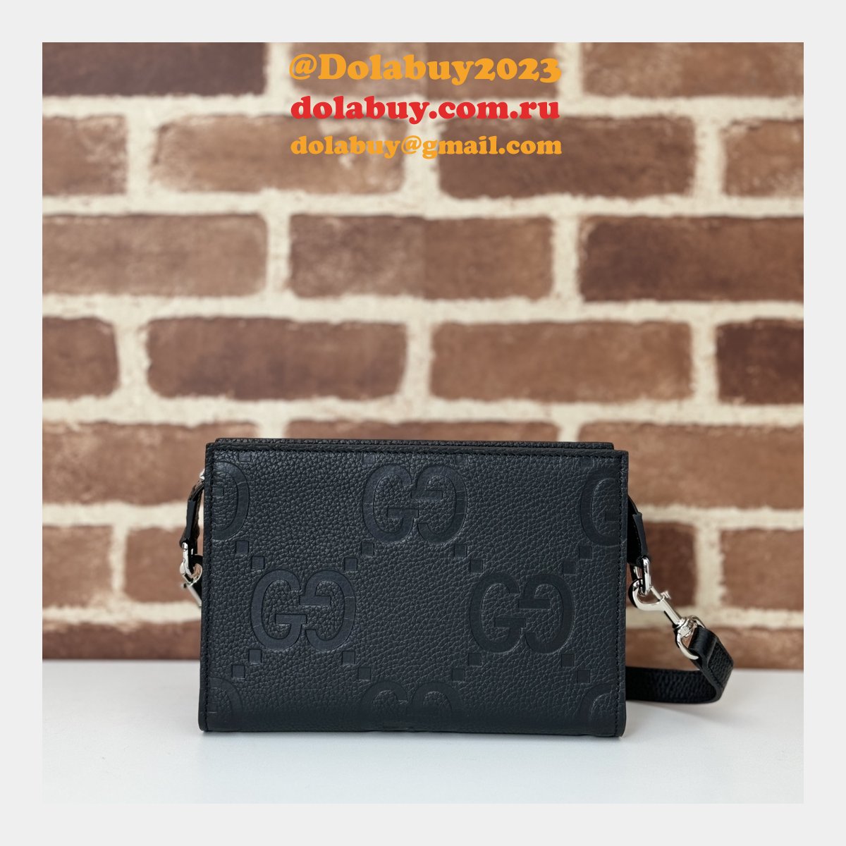 Quality Gucci Wholesale 795240 Replicas Jumbo GG UK Black Bag
