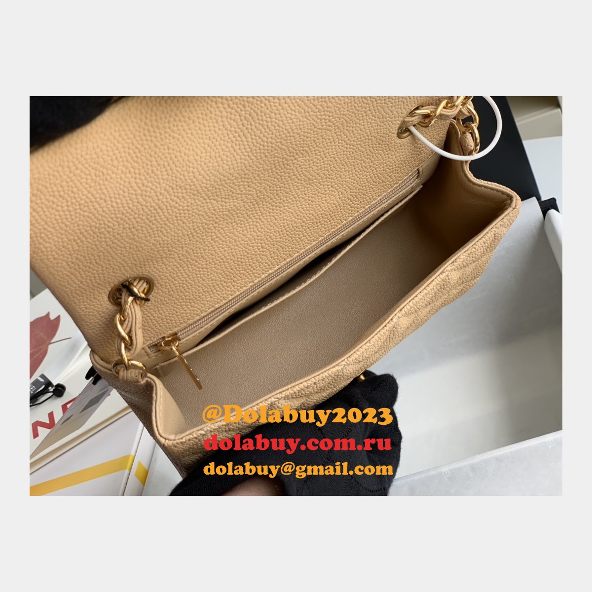 Best Chane Fake Caviar Calfskin Classic Flap Bag 1116 20CM